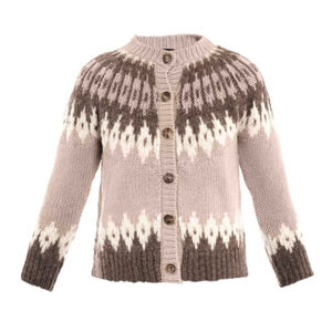Weekend MaxMara Fair isle Alpaca Wool cardigan sweater L